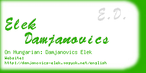 elek damjanovics business card